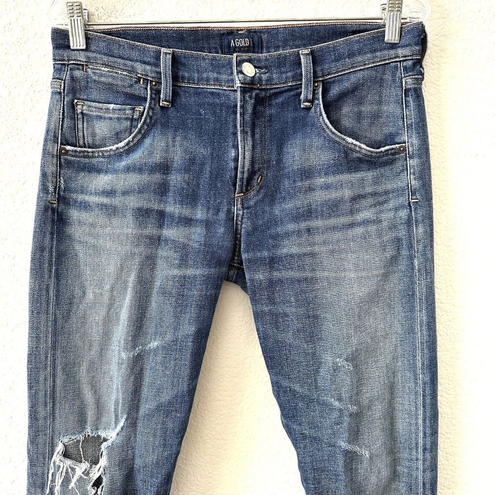 $298 AGold E Isabel Distressed Jeans Slim Jeans Size 27 - Picture 3 of 9